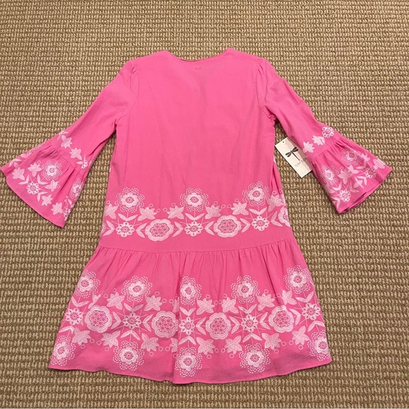 Tyler Böe Holly Embroidered Skimmer Dress Cheeky Pink XS NWT - Picture 11 of 11